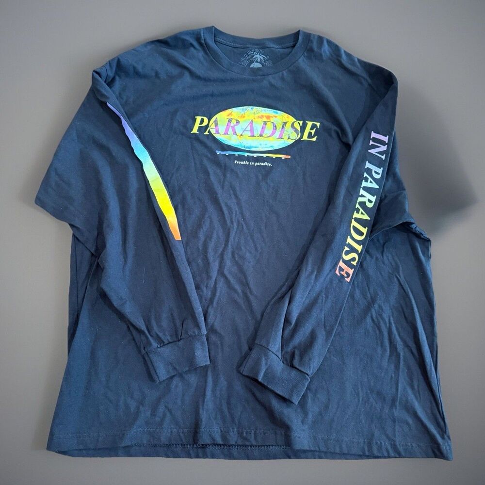 BIG & TALL Paradise Lost Trouble In Paradise Graphic Tshirt Size 3XL Black GUC